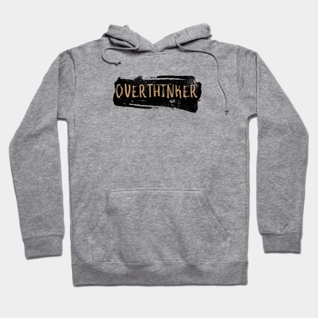 Overthinker Vintage Graffiti Art Hoodie by Commykaze